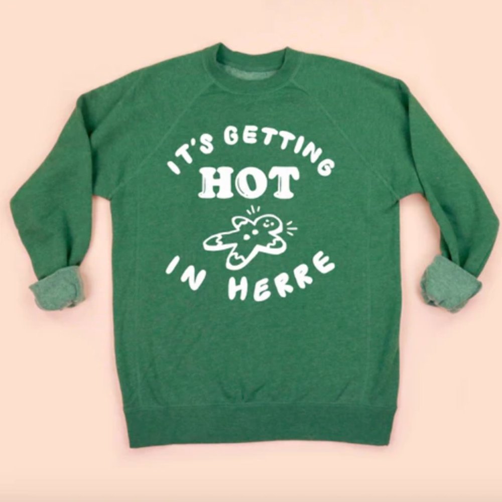 SMP Christmas cookie sweater "It's getting hot in here"